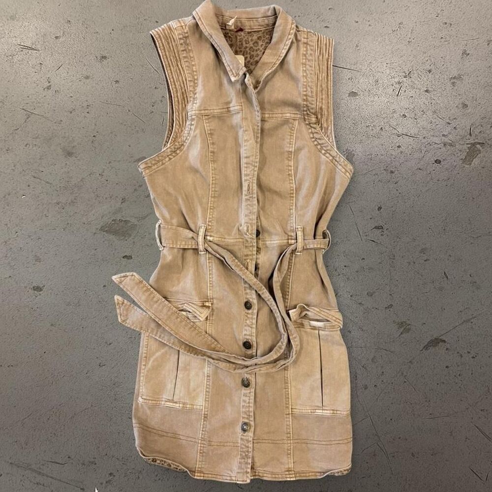 Womens Anthropologie Denim Mini Dress SZ S